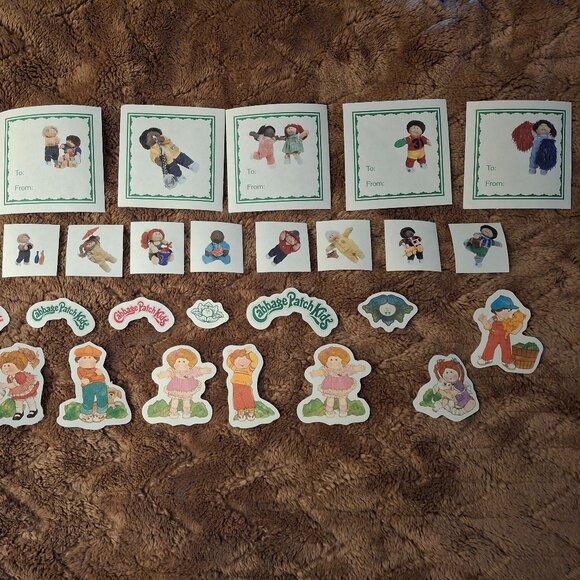 Huge Lot Vintage 80's Stickers Cabbage Patch - 31 Stickers - Picture 2 of 8